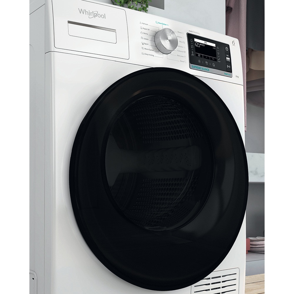 Whirlpool W7 D84WB EE fehér, 8 kg, hőszivattyús, szárítógép