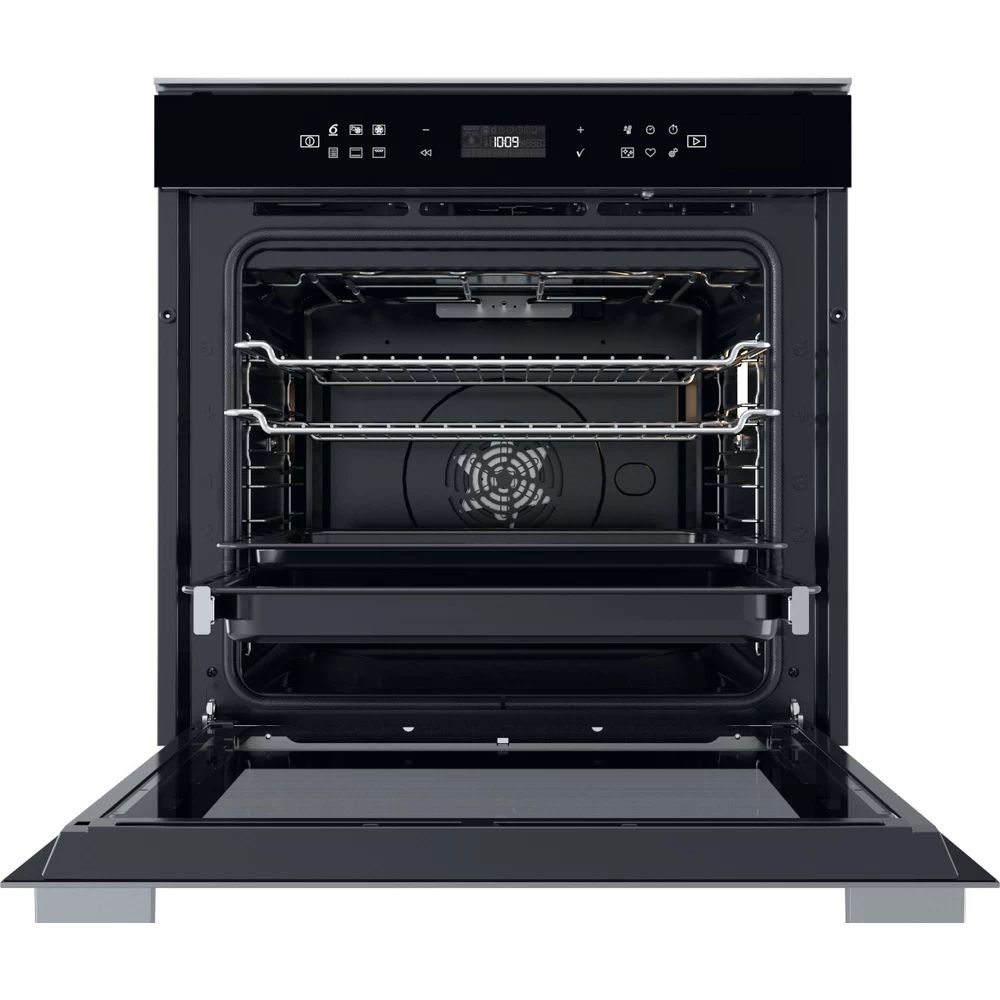 Whirlpool W7 OS4 4S1 P BL fekete, beépíthető, sütőtér: 73L, grill, légkeverés, pirolitikus, sütő