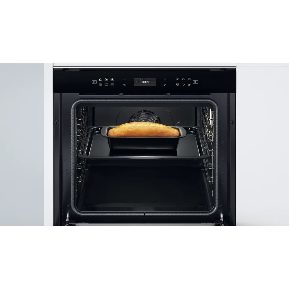 Whirlpool W7 OS4 4S1 P BL fekete, beépíthető, sütőtér: 73L, grill, légkeverés, pirolitikus, sütő