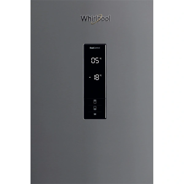 Whirlpool W84BE 72 X 2 inox, alulfagyasztós, Hűtő:407L, Fagyasztó:181L, Dual no frost hűtőszekrény