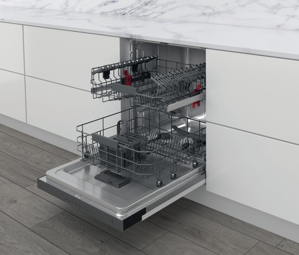 Whirlpool WBC 3C26 X programok száma: 8, beépíthető, 14 terítékes mosogatógép 