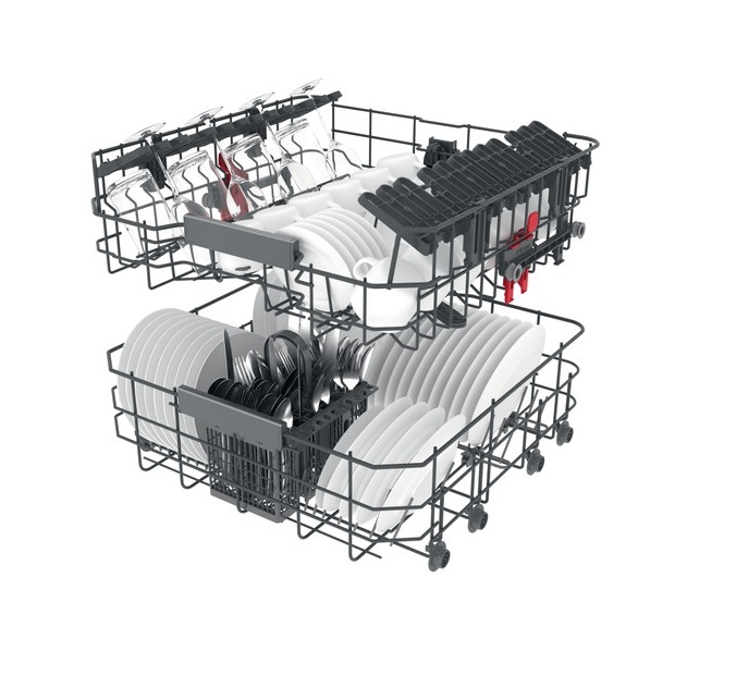 Whirlpool WBC 3C26 X programok száma: 8, beépíthető, 14 terítékes mosogatógép 