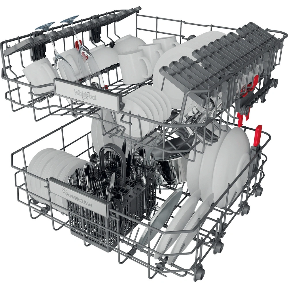 Whirlpool WBO 3T333 P 6.5 X programok száma: 11, beépíthető, 14 terítékes mosogatógép 