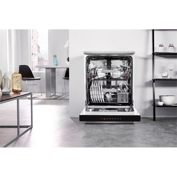 Whirlpool WFC 3C42PX inox, programok száma: 8, szabadonálló, 14 terítékes mosogatógép 