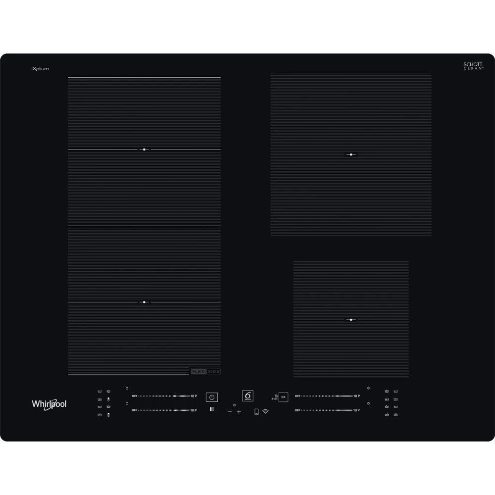 Whirlpool WF S2765 NE/IXL fekete, beépíthető, indukciós, főzőzóna: 4, beépíthető méret: 56cm, főzőlap