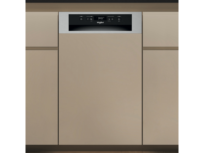 Whirlpool WH6PC11BS7A0 programok száma: 9, keskeny beépíthető, 11 terítékes mosogatógép 