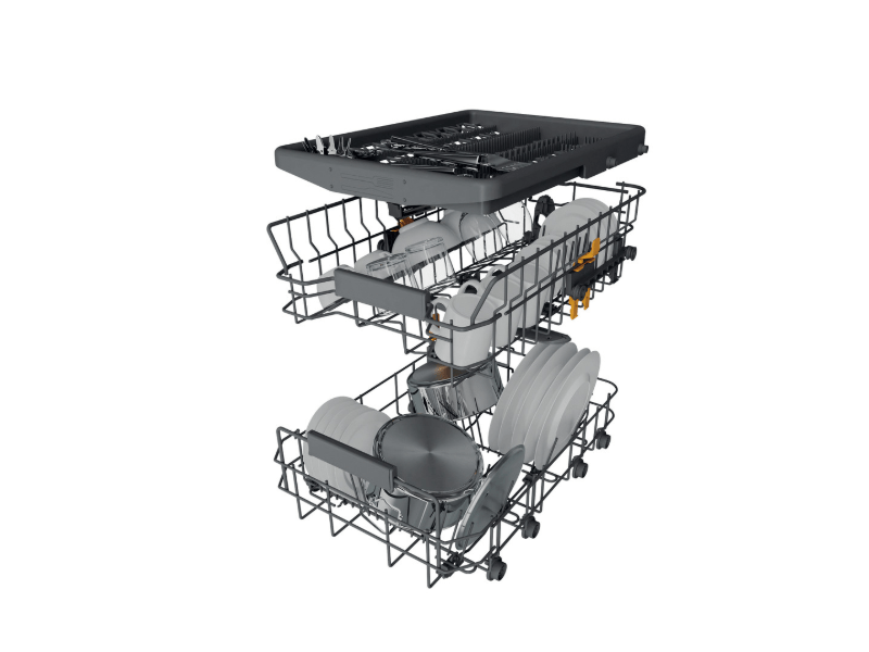 Whirlpool WH6PC11BS7A0 programok száma: 9, keskeny beépíthető, 11 terítékes mosogatógép 