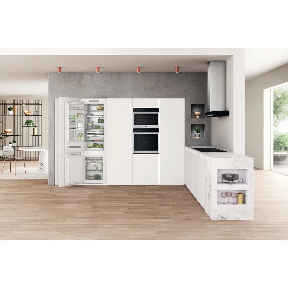 Whirlpool WHC20 T593 P alulfagyasztós, beépíthető, Hűtő:212L, Fagyasztó:68L, No frost hűtőszekrény (Újszerű)