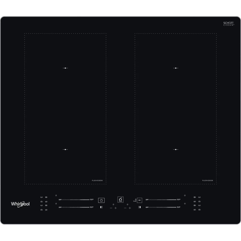 Whirlpool WL S8560 AL fekete, beépíthető, indukciós, főzőzóna: 4, beépíthető méret: 56cm, főzőlap