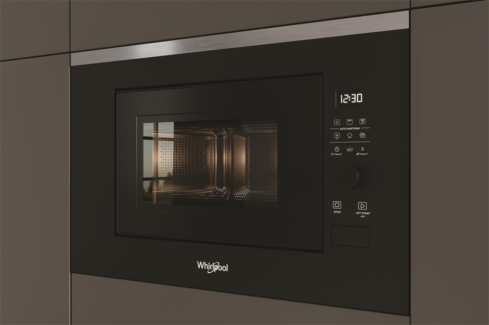 Whirlpool WMF200G 1200W 20L fekete beépíthető mikrohullámú sütő