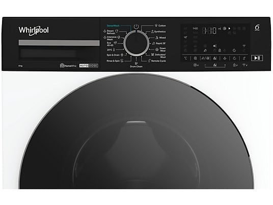 Whirlpool WPM 87W ADS EE fehér, elöltöltős, max.1400ford., 8 kg, mosógép