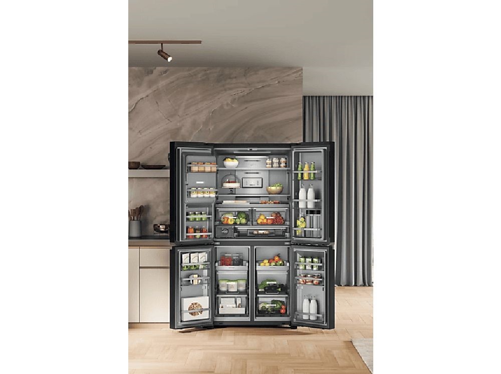 Whirlpool WQ9I FO2BX EF fekete, Side-by-Side, Hűtő:355L, Fagyasztó:237L, hűtőszekrény