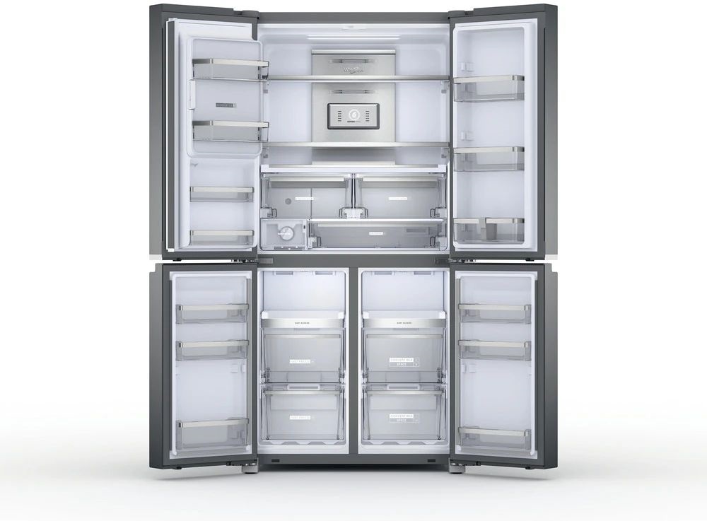 Whirlpool WQ9I MO2L EF inox, Side-by-Side, Hűtő:355L, Fagyasztó:237L, hűtőszekrény