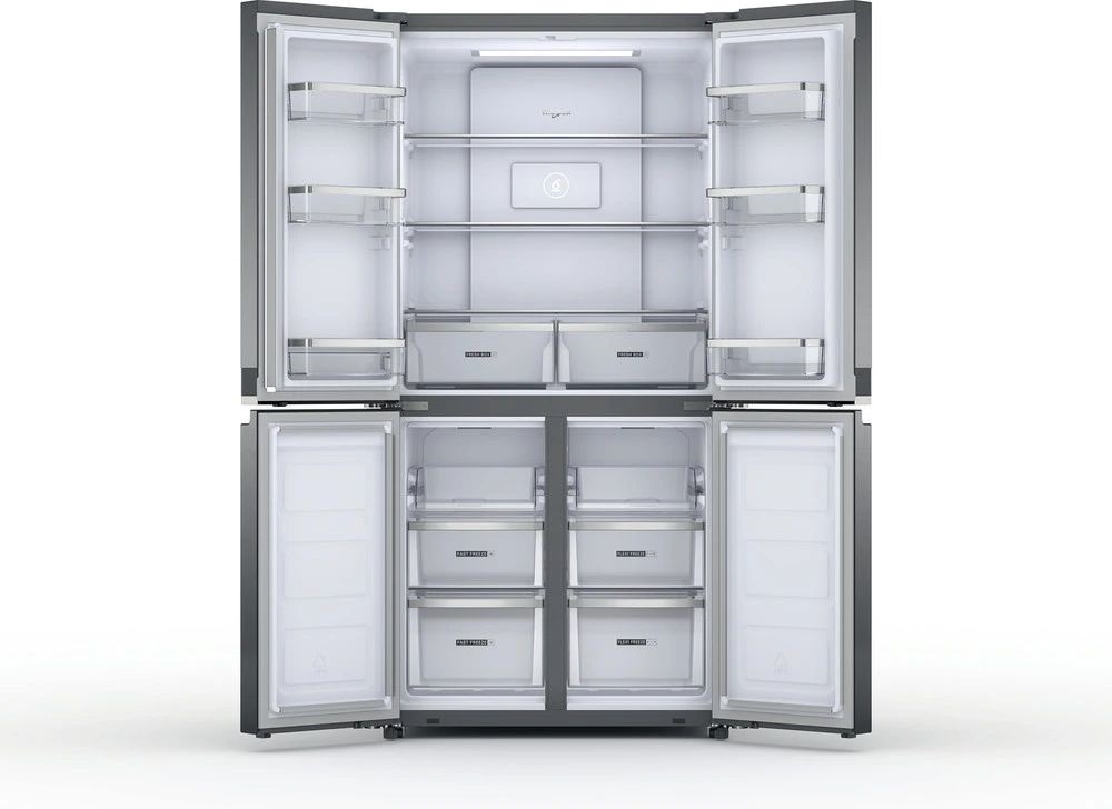 Whirlpool WQ9 B3L EF inox, side-by- side, Hűtő:388L, Fagyasztó:206L, hűtőszekrény