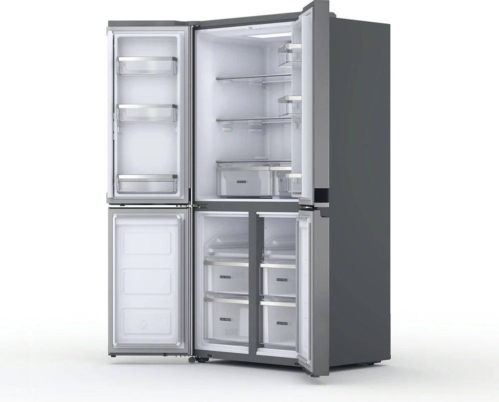 Whirlpool WQ9 B3L EF inox, side-by- side, Hűtő:388L, Fagyasztó:206L, hűtőszekrény