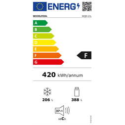 Whirlpool WQ9 U1L inox, Side-by-Side, Hűtő:388L, Fagyasztó:206L, No frost hűtőszekrény