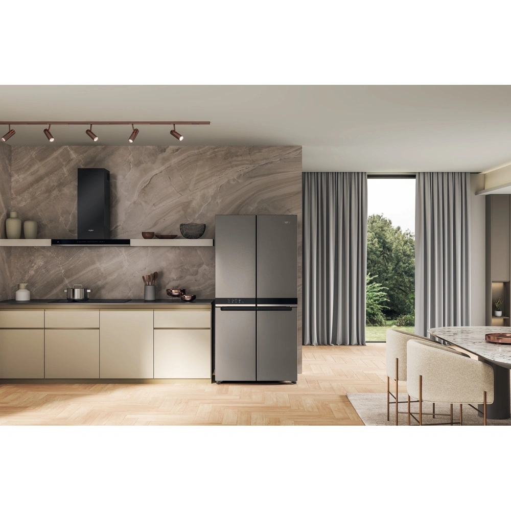 Whirlpool WQ9 U2BL EF fekete, Side-by-Side, Hűtő:388L, Fagyasztó:268L, hűtőszekrény