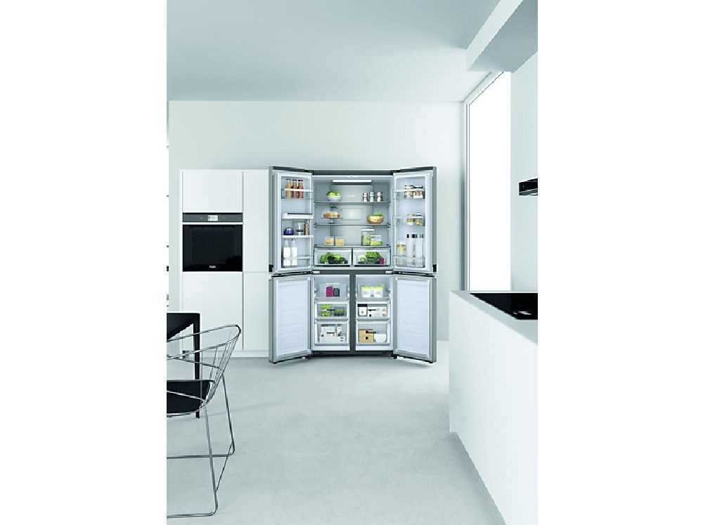 Whirlpool WQ9 U2L EF inox, Side-by-Side, Hűtő:388L, Fagyasztó:206L, hűtőszekrény