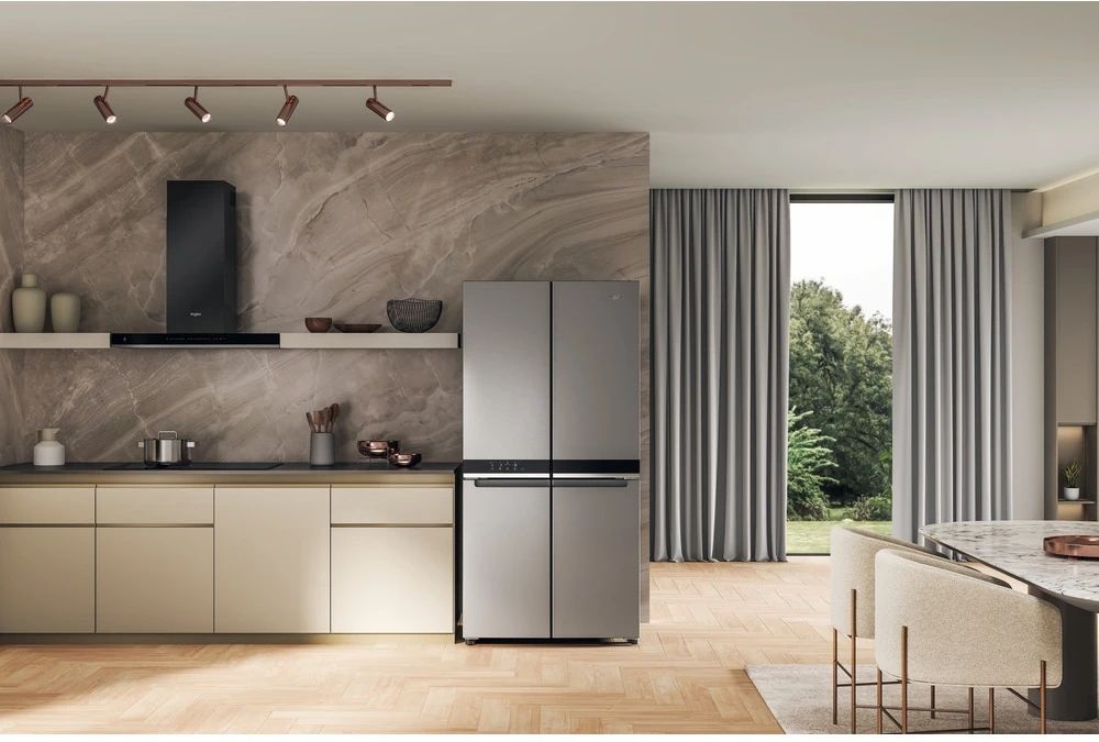 Whirlpool WQ9 U3L EF inox, side-by- side, Hűtő:388L, Fagyasztó:206L, No Frosthűtőszekrény