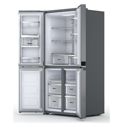 Whirlpool WQ9 U3L EF inox, side-by- side, Hűtő:388L, Fagyasztó:206L, No Frosthűtőszekrény