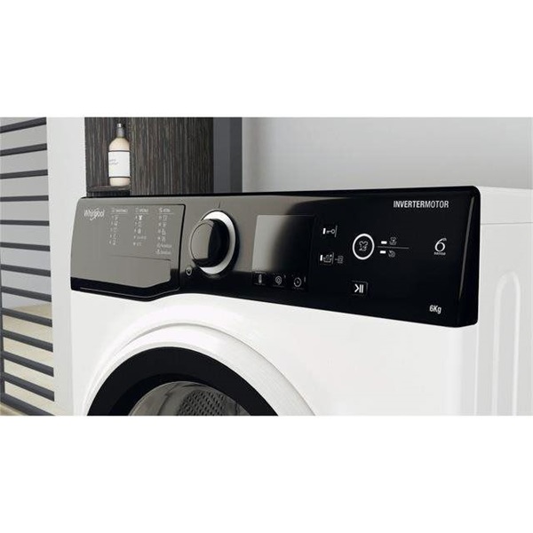 Whirlpool WRBSS 6249 S EU fehér, elöltöltős, keskeny, max.1200ford., 6 kg, mosógép (Újszerű)