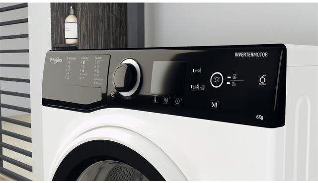 Whirlpool WRBSS 6249 S EU fehér, elöltöltős, keskeny, max.1200ford., 6 kg, mosógép (Újszerű)