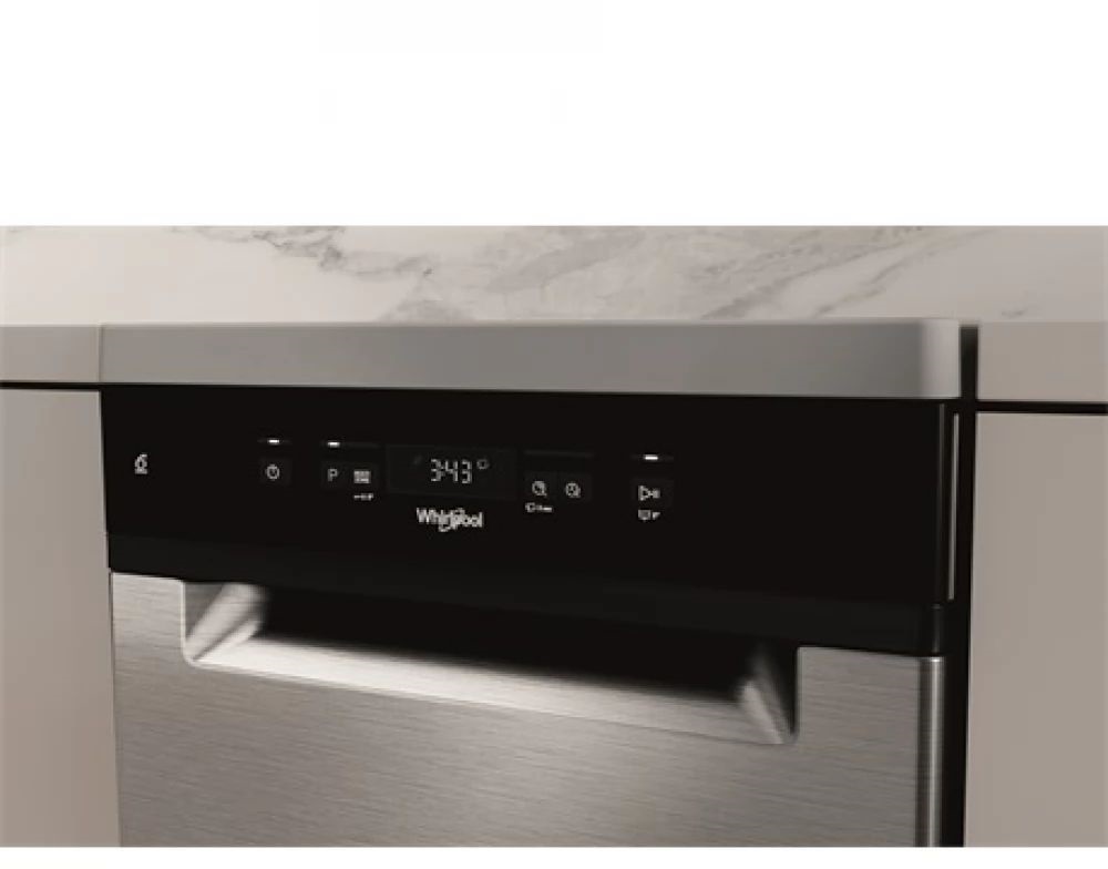 Whirlpool WSFC 3M27 X inox, programok száma: 6, szabadonálló, 10 terítékes mosogatógép (Újszerű)
