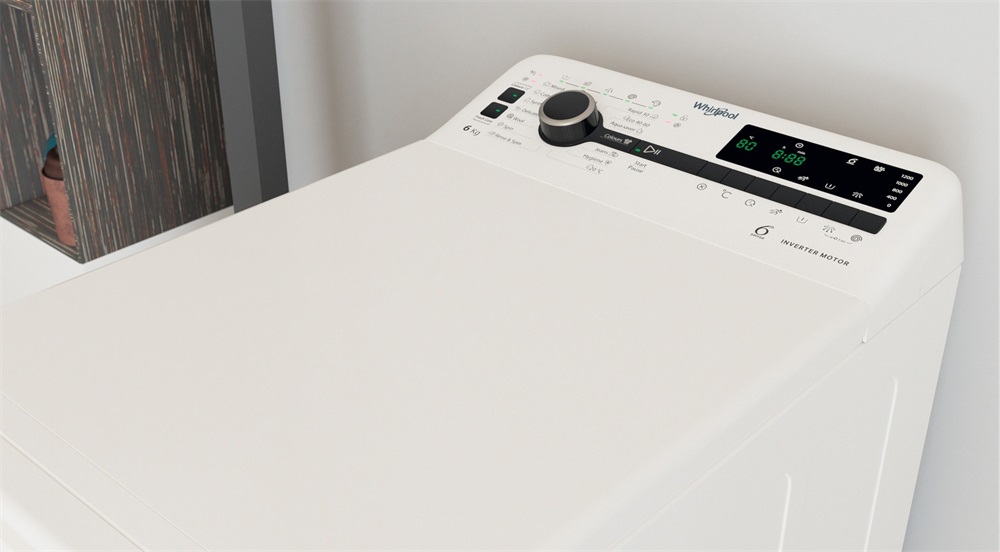 Whirlpool TDLRB 6251BS EU fehér, felültöltős, max.1200ford., 6 kg, mosógép