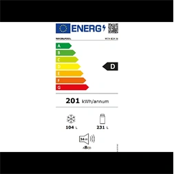 Whirpool W7X 83A OX alulfagyasztós, Hűtő:231L, Fagyasztó:231L, hűtőszekrény
