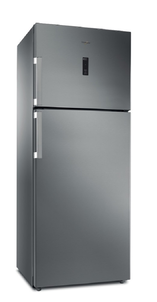 Whirlpool WT70E 831 X inox, felülfagyasztós, Hűtő:317L, Fagyasztó:106L, No frost hűtőszekrény