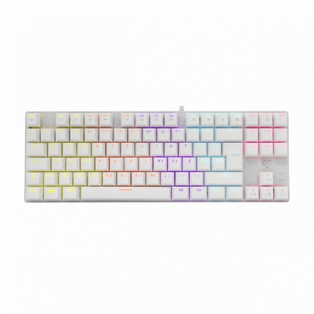 White Shark COMMANDOS GK-2106W/BL-HU fehér mechanikus magyar (blue switch) gamer billentyűzet