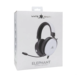 White Shark ELEPHANT vezetékes fehér gamer headset