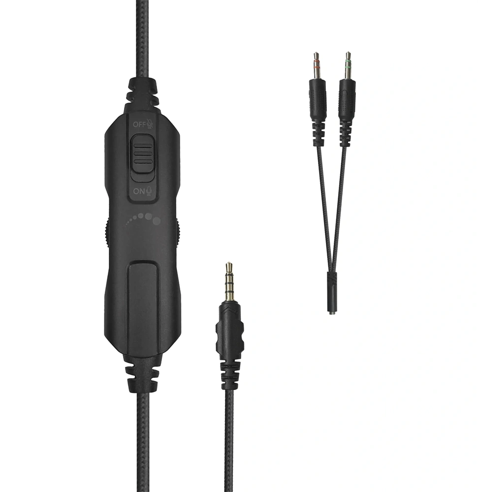 White Shark ELEPHANT vezetékes fekete gamer headset