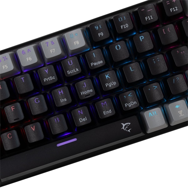White Shark GK-002113V2-B-G/R-HU Wakizashi 2 HUN fekete-szürke (red switch) gamer billentyűzet
