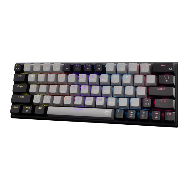 White Shark GK-002713V2-G-B/R-HU Wakizashi 2 HUN szürke-fekete (red switch) gamer billentyűzet