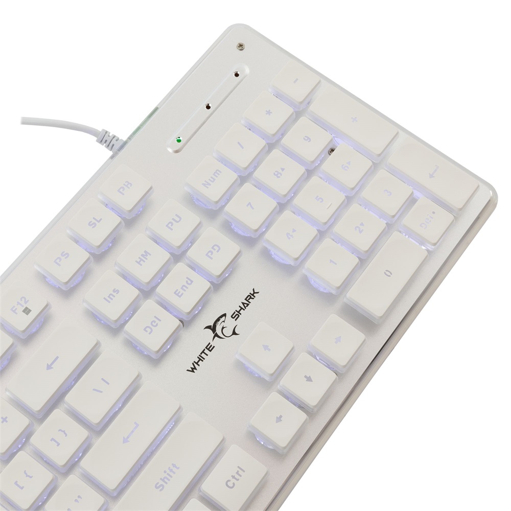 White Shark GK-003241W-US Tachi US fehér gamer billentyűzet