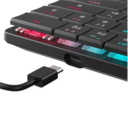 White Shark GK-006131-B/BR-US Nagamaki US fekete (brown switch) gamer billentyűzet