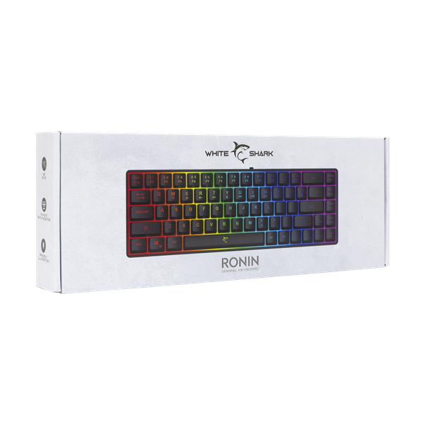 White Shark GK-2201B-HU RONIN-B fekete gamer billentyűzet