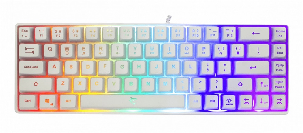 White Shark GK-2201W-HU RONIN-W fehér gamer billentyűzet