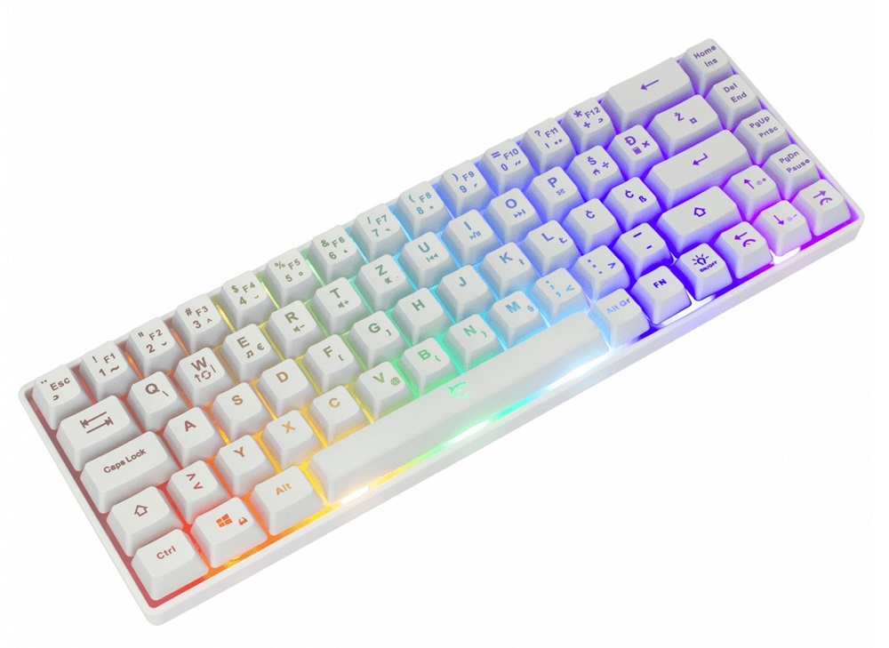 White Shark GK-2201W-HU RONIN-W fehér gamer billentyűzet