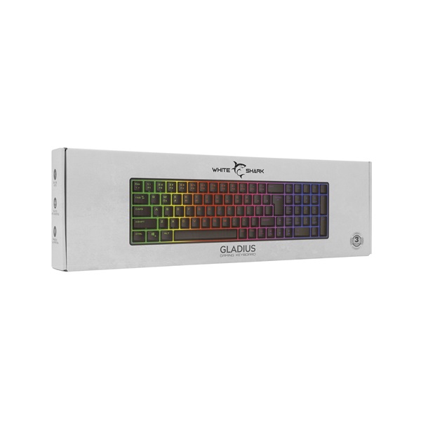 White Shark GLADIUS GK-001114B fekete gamer billentyűzet (Újracsomagolt)
