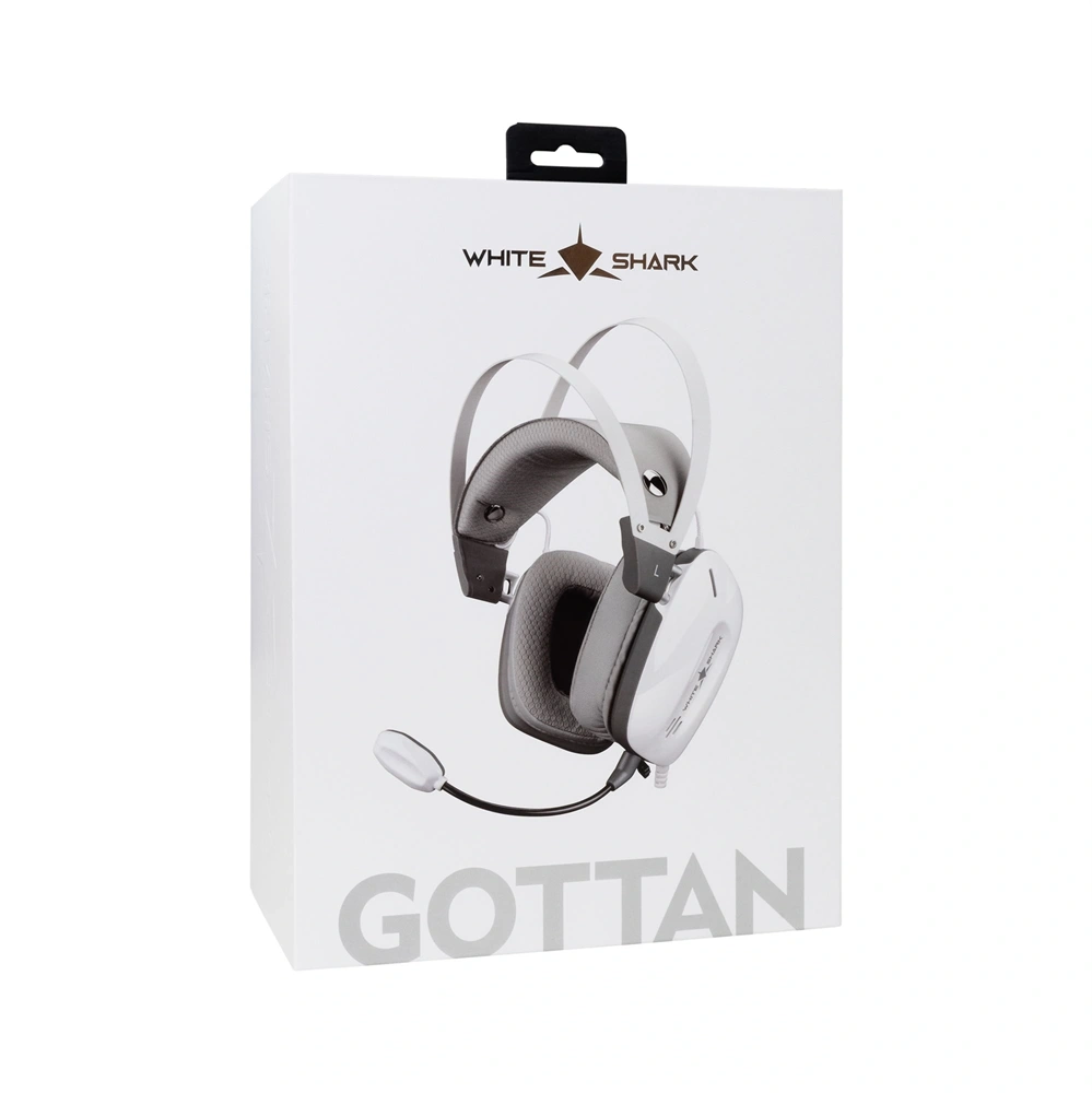 White Shark GOTTAN fehér gamer headset
