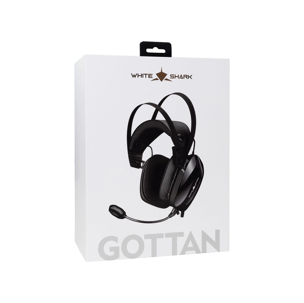 White Shark GOTTAN fekete gamer headset