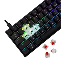 White Shark SHINOBI 2 GK-004111B/R-US US fekete mechanikus (red switch) gamer billentyűzet