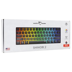 White Shark SHINOBI 2 GK-004111B/R-US US fekete mechanikus (red switch) gamer billentyűzet