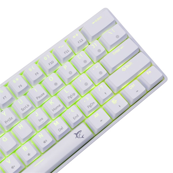 White Shark SHINOBI 2 GK-004223W/BL-HU HUN fehér mechanikus (blue switch) gamer billentyűzet