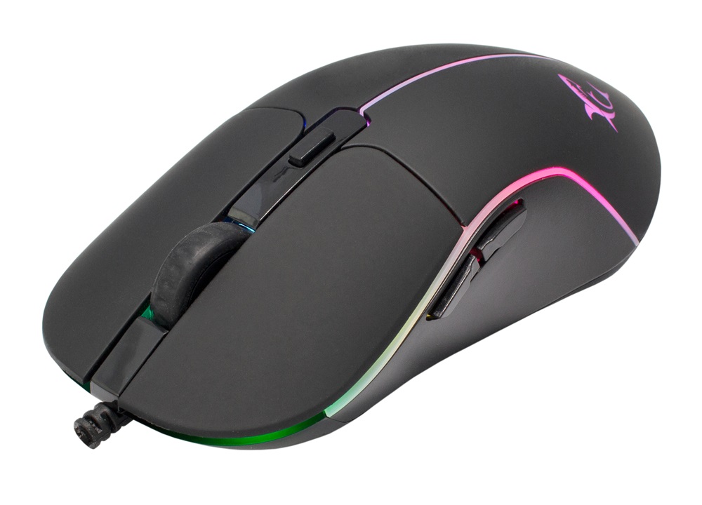 White Shark WARLOCK GM-5010 7D 6400 dpi RGB fekete gamer egér