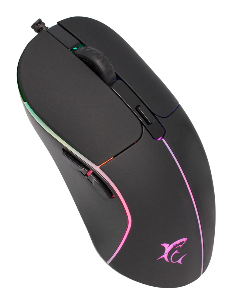 White Shark WARLOCK GM-5010 7D 6400 dpi RGB fekete gamer egér
