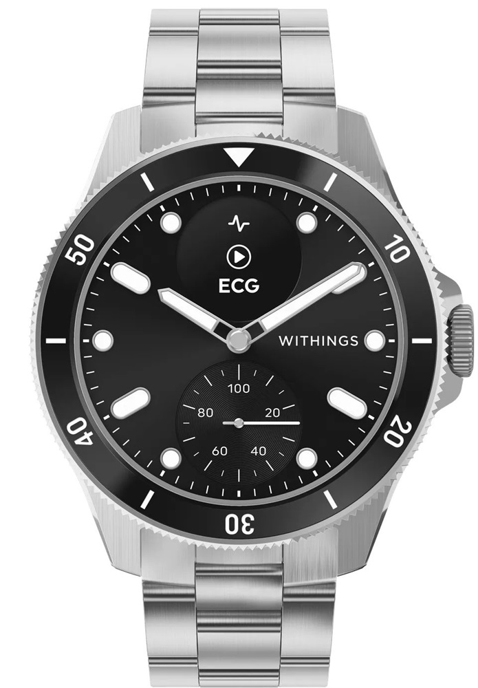 Withings ScanWatch Nova hibrid 42mm fekete okosóra
