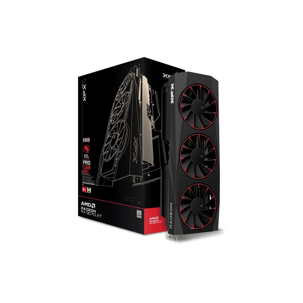 XFX Quicksilver Radeon RX 9070XT Magnetic Air Edition AMD 16GB GDDR6 256bit PCIe videókártya